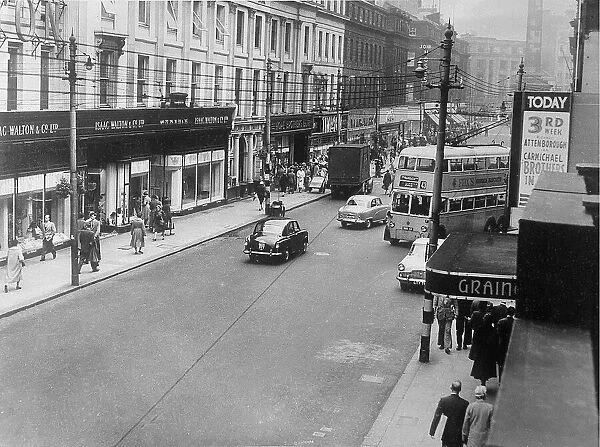 A view of Grainger Street, Newcatle in 1957