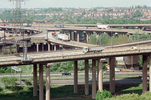 View of the Gravelly Hill Interchange, also known as Spaghetti Junction