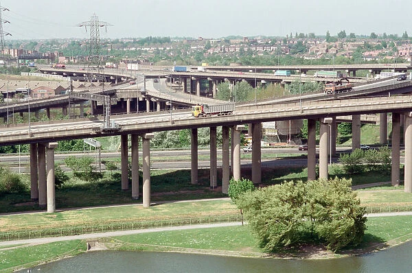 View of the Gravelly Hill Interchange, also known as Spaghetti Junction