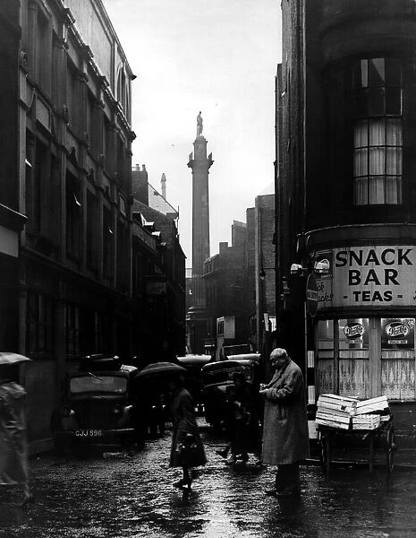 A view of Greys Monument in the heart of Newcastle. 20th August, 1956