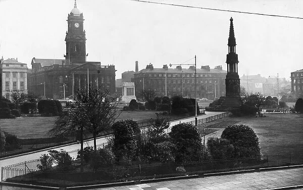 View of Hamilton Square, cornerstone for developments in Birkenhead, Wirral, Merseyside