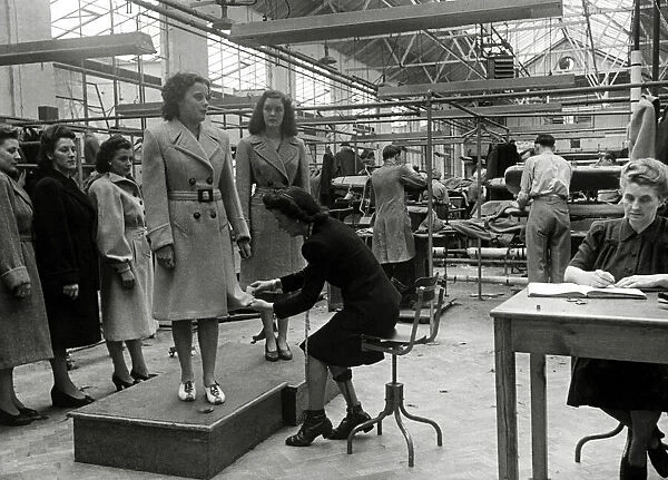 View inside West Auckland Clothing Coy factory in West Auckland