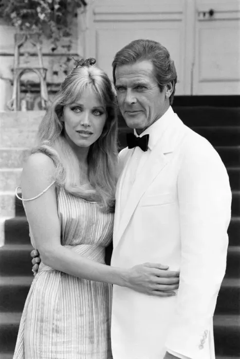 Framed Print : A View to a Kill 1984 James Bond film, Photocall outside The Chateau de Chantilly in Framed Print : A View to a Kill 1984 James Bond film, Photocall outside The Chateau de Chantilly in