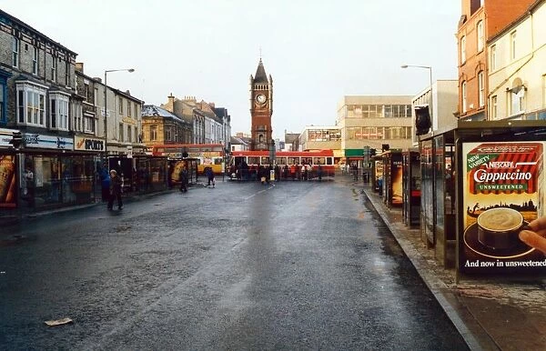 View of the new pedestrianisation of Redcar High Street that is causing so much concern