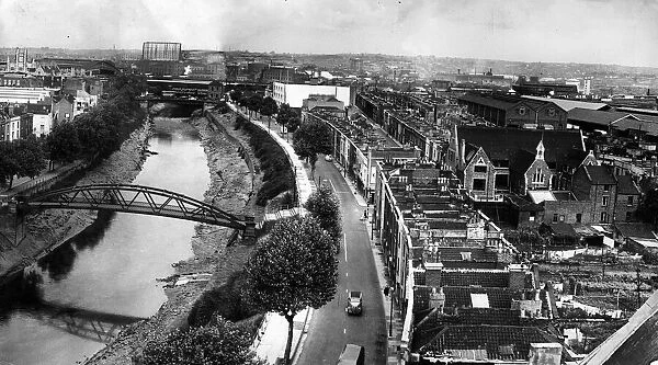 View from the roof of St Lukes Church, Southville, Bristol 1957