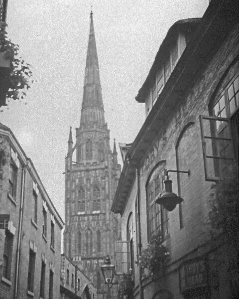 A view of the Spire of St Michaels cathedral, Coventry