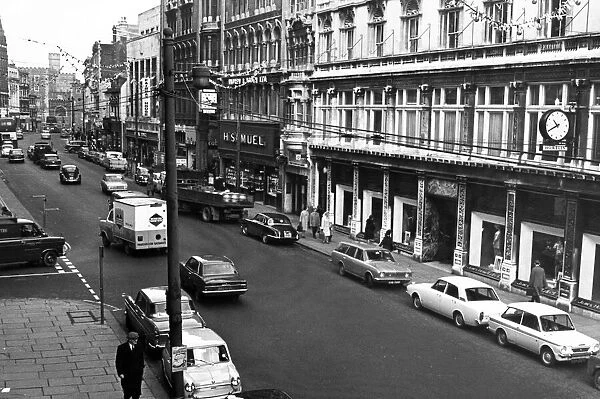 A view of St Mary Street, including Howells department store. Cardiff, Wales