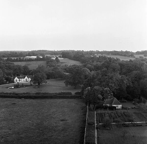 The view from Strattons Folly, Little Berkhamsted, Hertfordshire. 21st October 1967