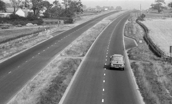 Framed Print : Views of the A19 road, Teesside. 1972 Framed Print : Views of the A19 road, Teesside. 1972