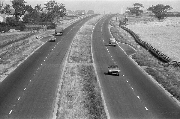 Views of the A19 road, Teesside. 1972