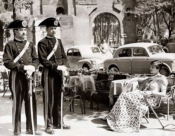 Views Itay Rome May 1956 Soldiers of the army of Italy known as Carabinieri