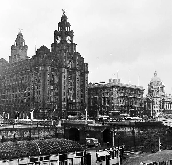Views of Liverpool, Merseyside, 13th May 1954. Docks and Harbour Board offices