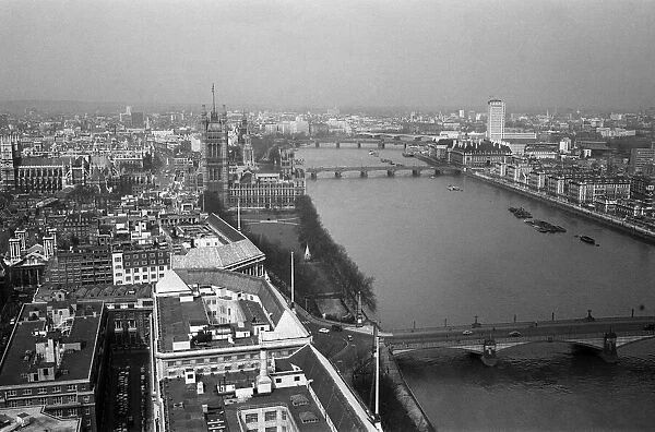 Views of London from Millbank Tower. 4th April 1963