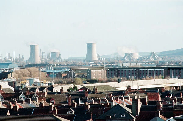 Views of Middlesbrough, 8th December 1994. Looking across the A66 towards ICI