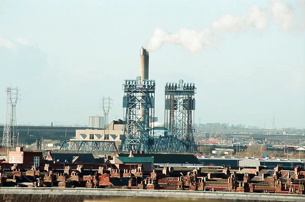 Views of Middlesbrough, 8th December 1994. Newport bridge and the incinerator behind