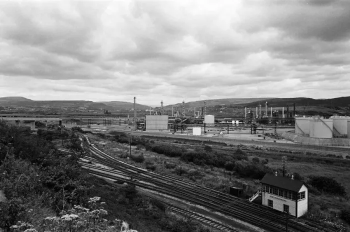 Framed Print : Views of Port Talbot Steelworks, Wales. 7th August 1967 Framed Print : Views of Port Talbot Steelworks, Wales. 7th August 1967