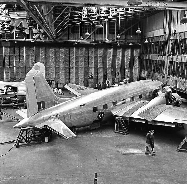 Viking vickers airliners under construction. Circa 1946
