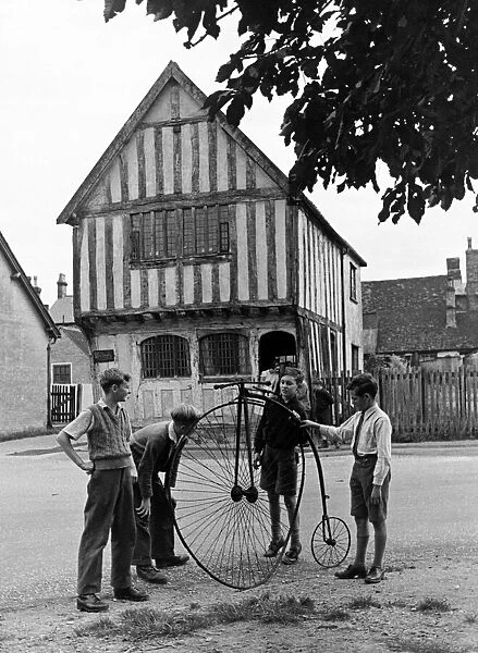 Village Museum run by Children - penny farthing bicycle on show Aswell