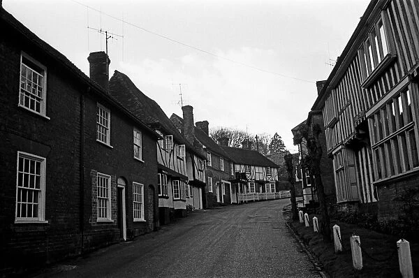 Village scenes in Chilham, Kent. 12th December 1961