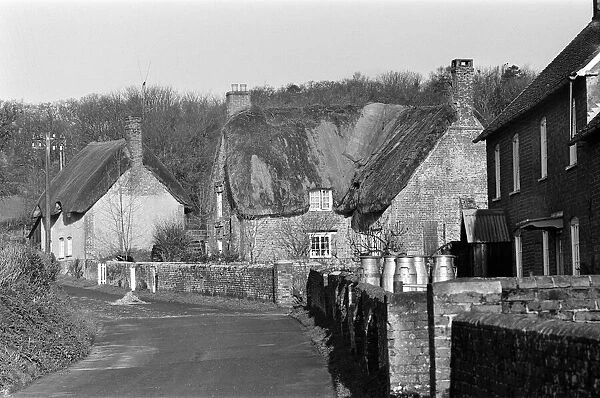 Village scenes in Morden, Dorset. 9th March 1967