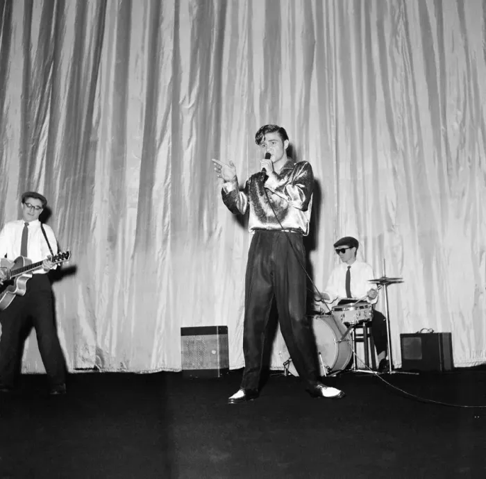 Framed Print : Vince Taylor, Roll & Roll Singer, at the Gaumont Theatre, Shepherds Bush, London Framed Print : Vince Taylor, Roll & Roll Singer, at the Gaumont Theatre, Shepherds Bush, London