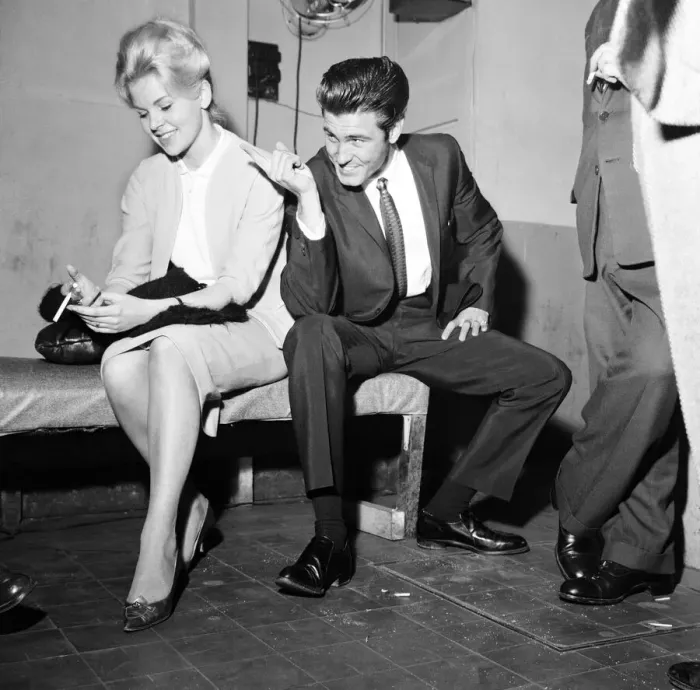 Framed Print : Vince Taylor, Roll & Roll Singer, and wife Perrin Lewis, 3rd January 1961