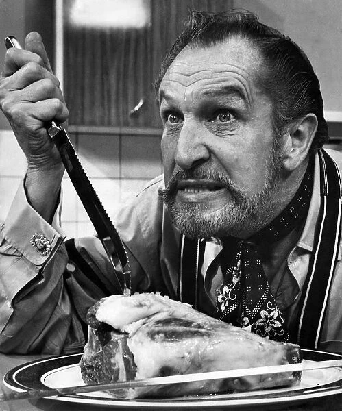 Vincent Price, the 'horror king', before starting the series. July 1970 P011455