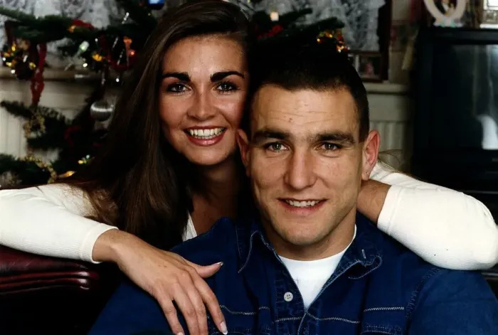 Framed Print : Vinnie Jones Football Player With Fiancee Tanya 1996