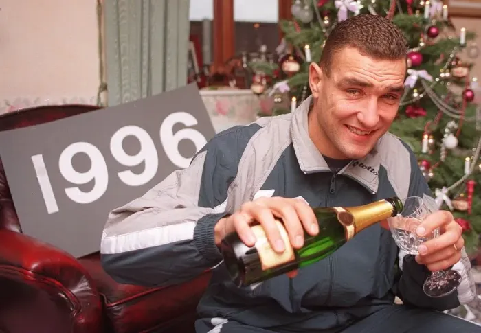 Framed Print : Vinnie Jones of Wimbledon welcomes in the New Year with a glass of Champagne Framed Print : Vinnie Jones of Wimbledon welcomes in the New Year with a glass of Champagne