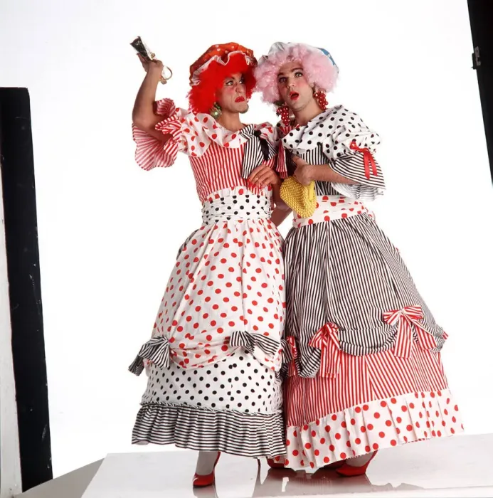 Framed Print : Vinny Jones and Neil Ruddock in drag for panto season as the ugly sisters msi A©Mirrorpix Framed Print : Vinny Jones and Neil Ruddock in drag for panto season as the ugly sisters msi A©Mirrorpix