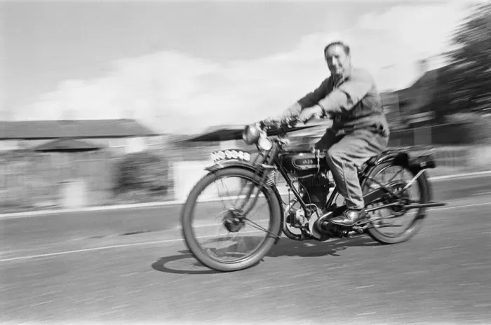 Framed Print : A vintage motorbike enthusiast out for a Sunday ride on his 1928 AJS Motorcycle Framed Print : A vintage motorbike enthusiast out for a Sunday ride on his 1928 AJS Motorcycle