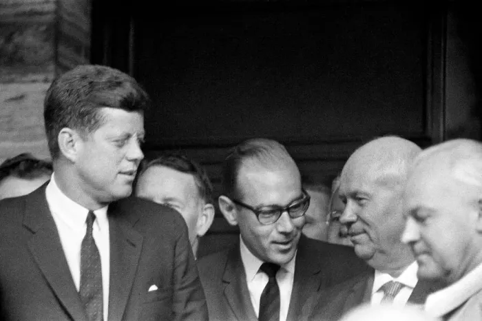 Framed Print : The visit of American President John F Kennedy to Vienna