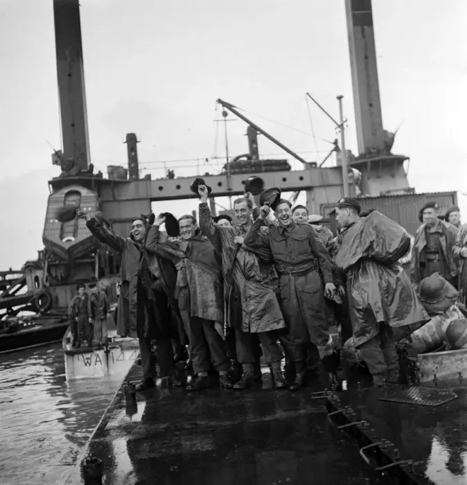Framed Print : Visit of British Prime Minister Winston Churchill to Normandy in Northern France