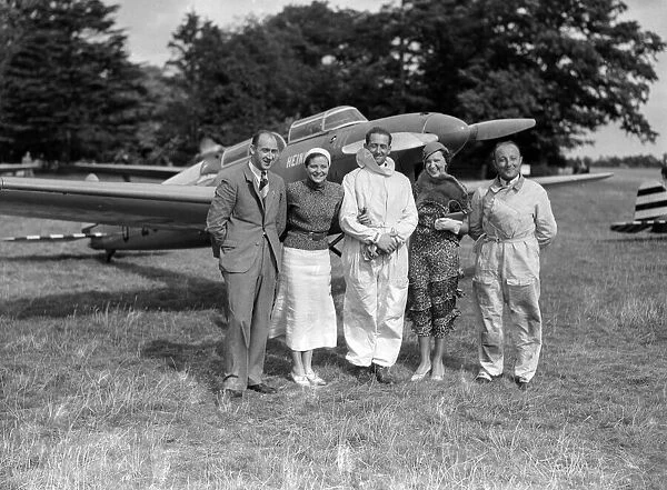 Visit of continental pilot owners to Hanworth. Left, Herr Von Salamon