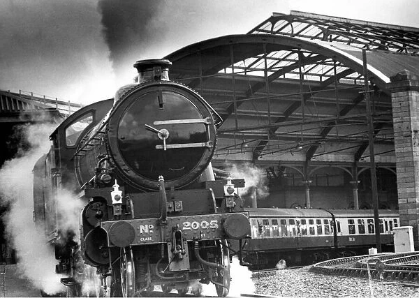 Visiting steam locomotive No. 2005 leaving Newcastle Central Station on 13th June 1987