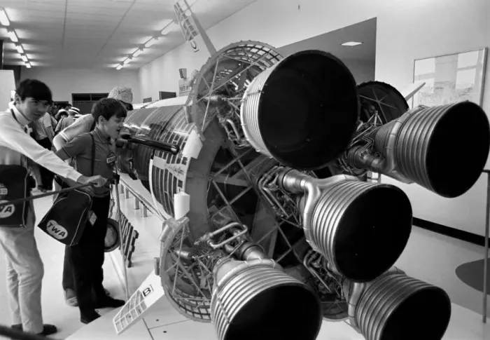 Framed Print : Visitors at NASA Space Station in Florida, U. S. A a few hours before Apollo 12 blasted off Framed Print : Visitors at NASA Space Station in Florida, U. S. A a few hours before Apollo 12 blasted off