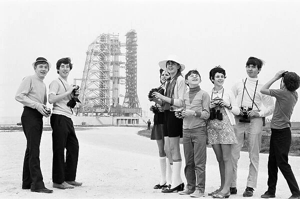 Visitors at NASA Space Station in Florida, U. S. A a few hours before Apollo 12 blasted off