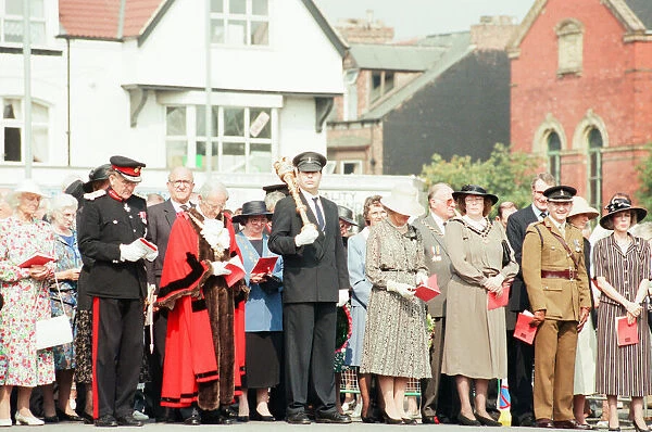 VJ Day Anniversary, Parade to Cenotaph, Middlesbrough, Sunday 20th August 1995. Lord Mayor