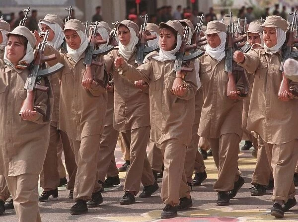 Volunteer Reserve Army May 1998 Womans Unit Parade in the streets of Tikrit