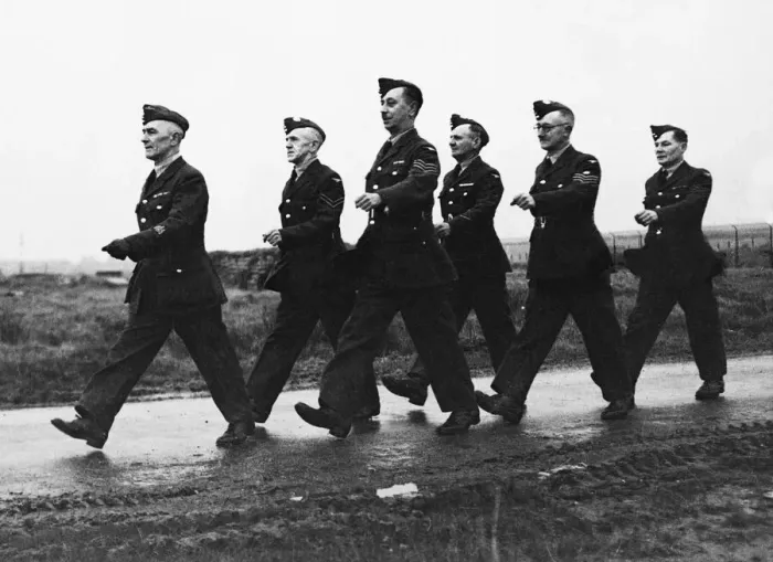 Framed Print : Volunteers of the Coastal Command. Left to right: Warrant Officer J. Stewart, Corporal J Framed Print : Volunteers of the Coastal Command. Left to right: Warrant Officer J. Stewart, Corporal J