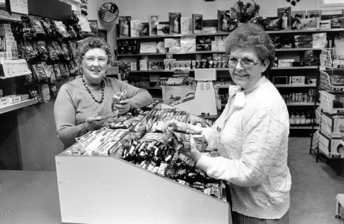 Framed Print : Volunteers at work in the new general shop at Walsgrave hospital, Coventry Framed Print : Volunteers at work in the new general shop at Walsgrave hospital, Coventry