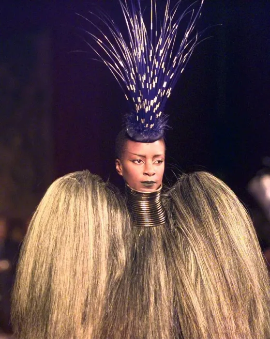 Framed Print : Vulture Outfit at Givenchy fashions Paris Fashion Show 1997 Framed Print : Vulture Outfit at Givenchy fashions Paris Fashion Show 1997