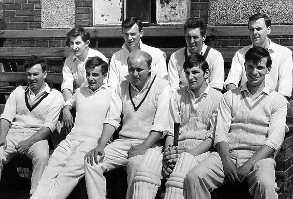 Waiting their turn to go out to bat are the members of Middlesbrough cricket team who