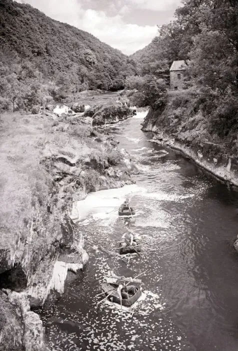 Framed Print : Wales Coracles scenic view 1962 boats river rural countryside britain water Framed Print : Wales Coracles scenic view 1962 boats river rural countryside britain water