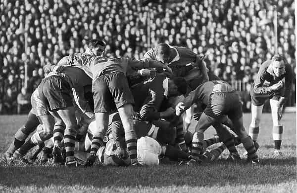 Wales v Australia Cardiff Arms Park. 3rd December 1966 The scrum collapses during