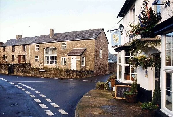 Wales - Villages - Shirenewton, Gwent, showing the Tredegar Arms