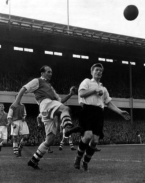 Wally Barnes Football Player of Arsenal - in action against Burnley