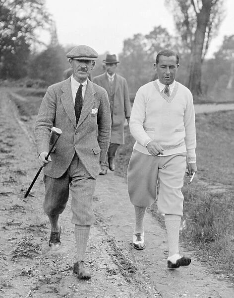 Walter Hagen and Abe Mitchell Golf June 1926 Abe Mitchell wearing plus fours