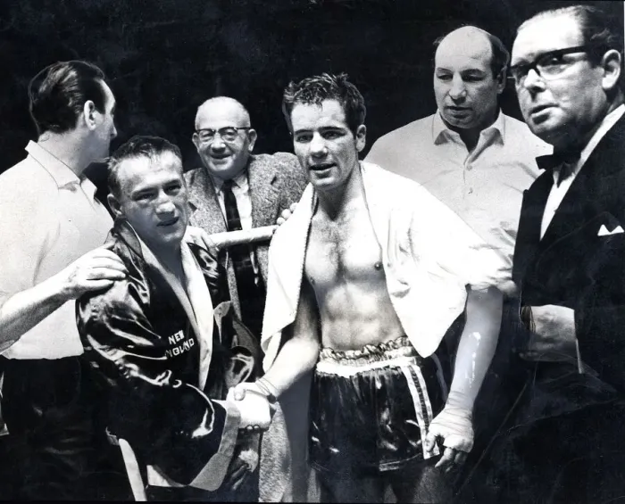 Framed Print : Walter McGowan boxer boxing Benny Huntman Jutrass British agent promoter Jack Framed Print : Walter McGowan boxer boxing Benny Huntman Jutrass British agent promoter Jack