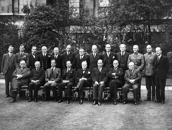 The War Cabinet pose for a picture at Downing Street, circa October 1941